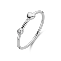 Miracle ring - 14 kt. hvidguld med brillantsleben diamant | Spirit Icons